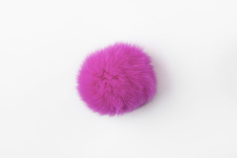 Hot Pink Fox Poof - Vice Versa Hats
