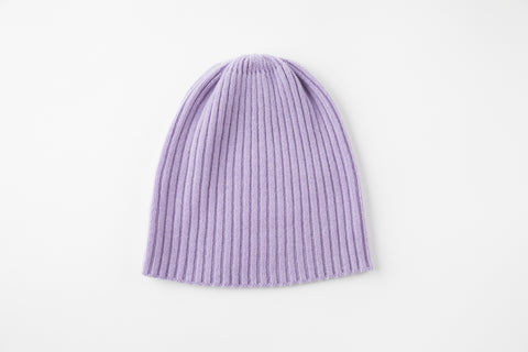 Lavender Ribbed Cashmere Hat - Vice Versa Hats